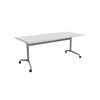 Olg Uniflip Table Chrome Frame White Top L1200mm X W750mm