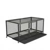 P&p Black Rolling Chicken Coop Cage Metal With Tray And Weather Cover