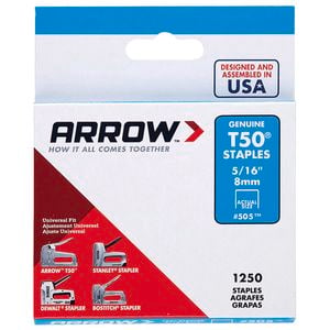 Arrow 8mm T50 Staples - 1250 Pack