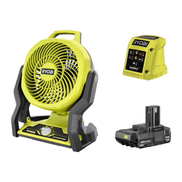 Ryobi 18V ONE+ Hybrid Fan 2Ah Kit
