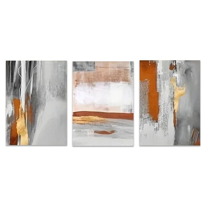 3pcs Botanical Boho Abstract Colours Print 100% Australian Made 3 x 40x60cm (Metal Print)