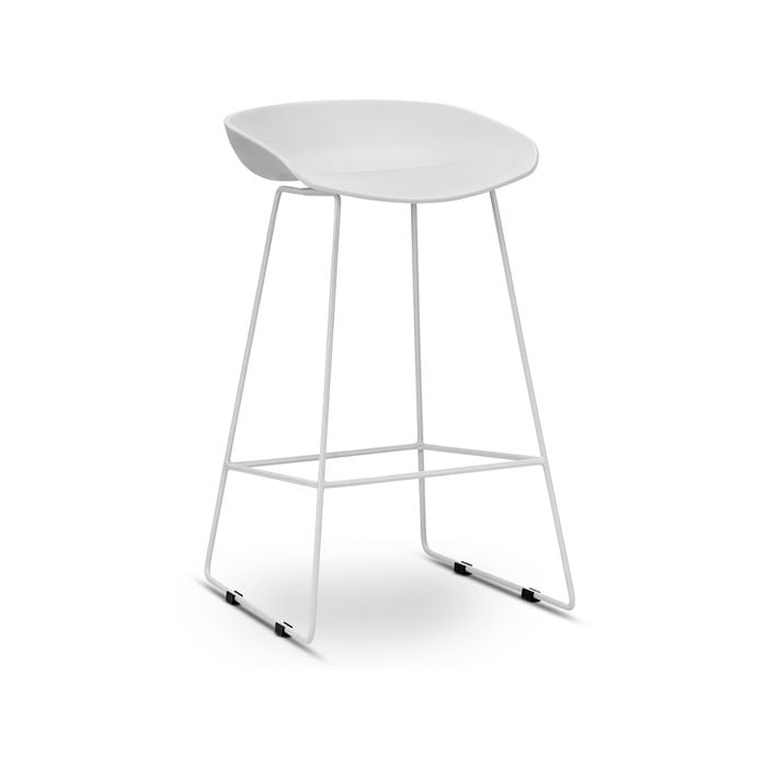 Replica Set of 2 White Hee Welling Hay Barstools