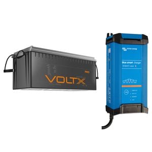 VoltX 12V 300Ah LiFePO4 Lithium Battery + 30A AC Charger – High-Capacity Backup for RV, Off-Grid & Emergency Power