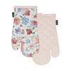 2pc Ladelle Camille Soft Durable Oven Mitts Set Cookware Floral