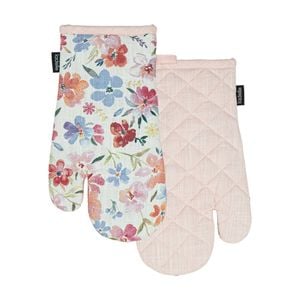 2pc Ladelle Camille Soft Durable Oven Mitts Set Cookware Floral