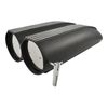 Cal Custom Black Aluminium Finned Shotgun Scoop to Suit Single or Dual Carb