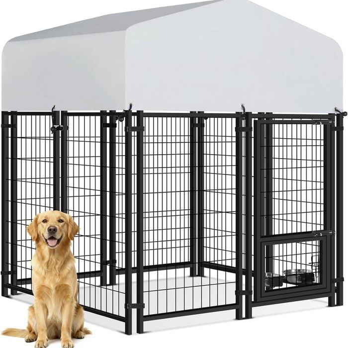 Advwin Dog Crate Kennel Large House Pet Run Cage Puppy Outdoor Enclosure
