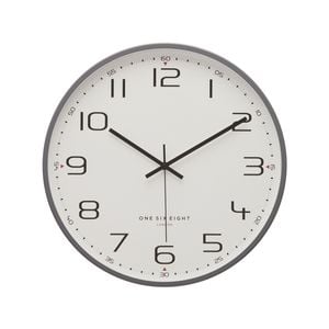One Six Eight London Carmen Cool Grey 40cm Silent Wall Clock