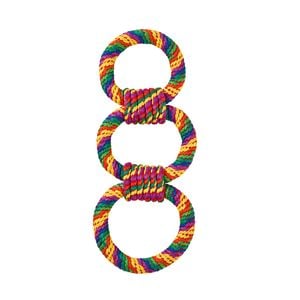 Happy Tails Large Triple-Rope Ring Tug Toy