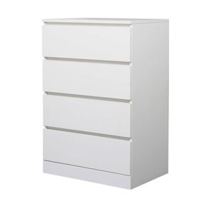 Foret Dresser Chest 4 Drawers Cabinet Storage Tallboy Lowboy White