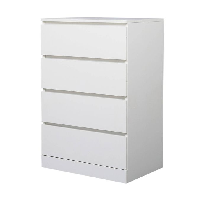 Foret Dresser Chest 4 Drawers Cabinet Storage Tallboy Lowboy White