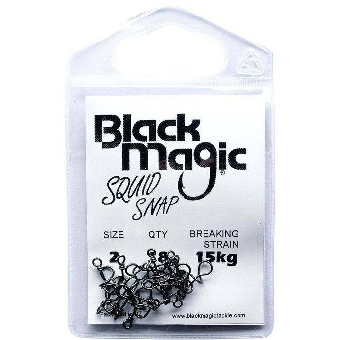 Black Magic Spiral Squid Fishing Snap Clip 2 (15kg Breaking Strength)
