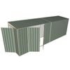 Build-A-Shed 1.2 x 6.0 x 2.0m Tunnel Shed Tunnel Hinged Door with Double Hinged Doors - Green