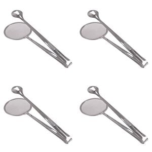4PK Appetito Stainless Steel 28.5cm Skimmer Tongs Kitchen Cooking Utensil