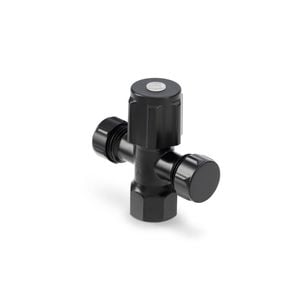 Brasshards 15 x 15mm Black Matt Lead Free 2 Way Cistern Tap