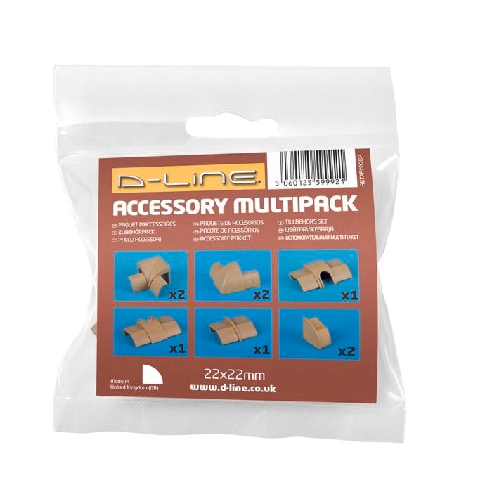 D-Line 9 Piece Brown Cable Cover Kit