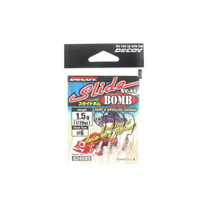 Decoy SV45 Slide Bomb Fishing Jighead 6 1.5g