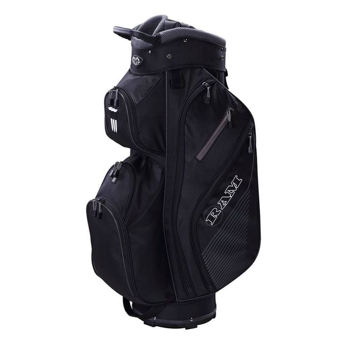 Ram Golf Lightweight Cart Bag With 14 Way Dividers Top Black/grey