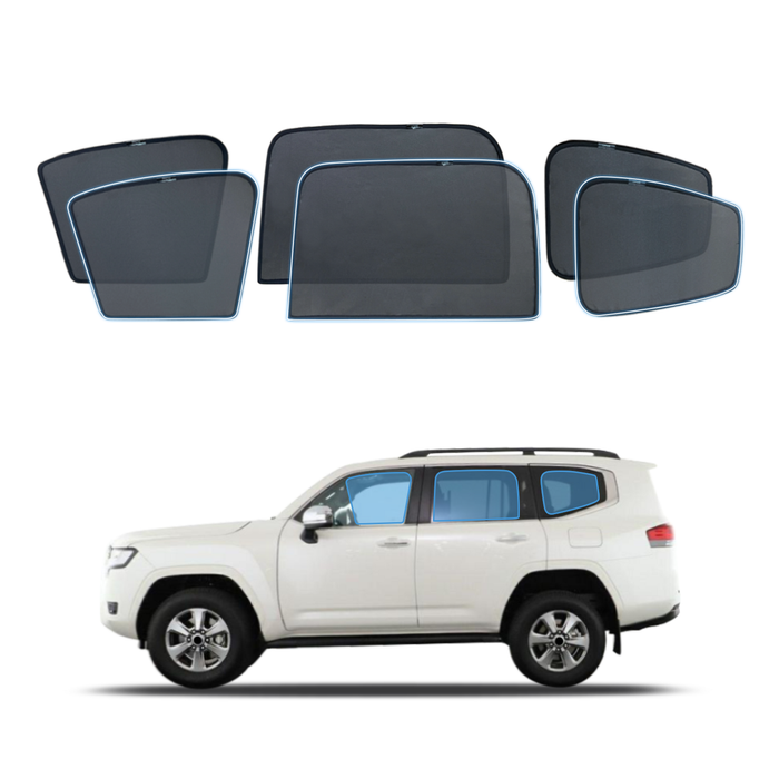 AUSGO Magnetic Window Sun Shade for Toyota Landcruiser 300 Land Cruiser 300 LC300 2021-Onwards 6-Piece Set Car Shades