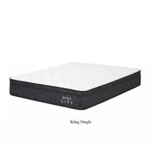 Biglot Harbour City Mattress Medium Feel 3 Zoned Pocket Spring Mattress - White/Grey, Bedding King Single