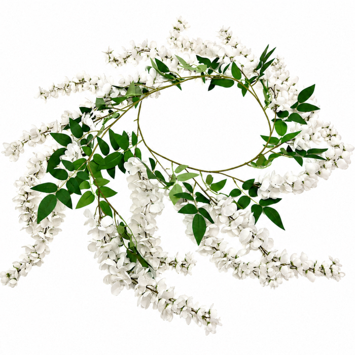 Un-Real 150cm White Wisteria Artificial Garland