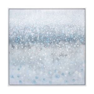Lvd Framed Canvas Light Rain Abstract Print Wall Hanging Decor 100x100cm