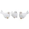 3pc Lvd Ceramic Birds Figurine Ornament Home/office Tabletop Decor 10cm White