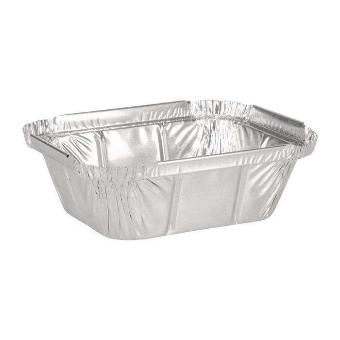 Fiesta Takeaway Foil Containers Rectangular 260ml 126x100mm Pack 1000