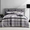 Bianca Chester Quilt Cover Percale Cotton Black - Super King Bed