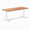 Desky Fixed Height Melamine Office Desk White Frame 180cm