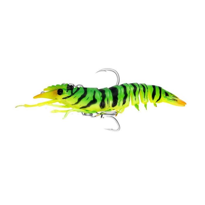 Nomad Design Live Ops Sumo Shrimp Rigged 5" Soft Plastic Fishing Lure Fire Tiger