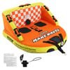 VEVOR Towable Tube Orange 1-2 Riders with Deck Seats and Backrest Full Nylon Cover for Boating