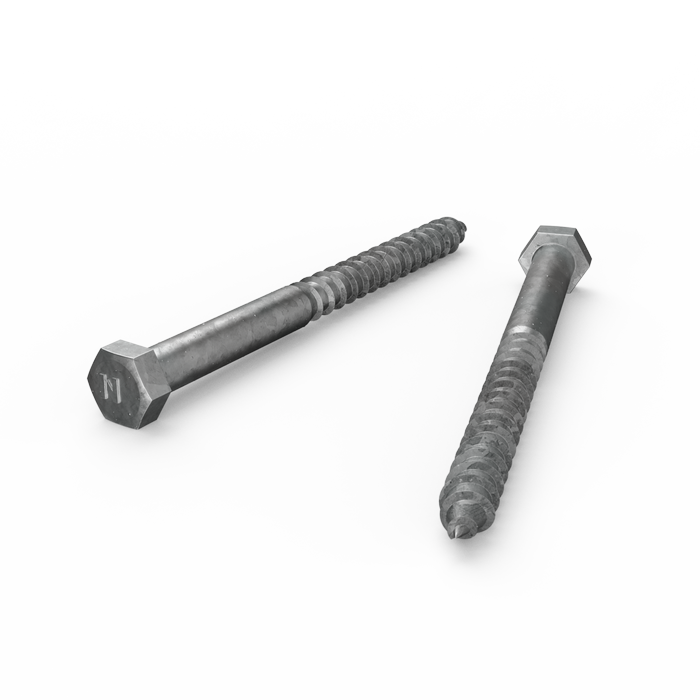 ZENITH M12 x 150mm Hot Dip Galvanised Hex Head Coach Screws