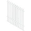 ProtectorAl 350 - 1200 x 1500mm Pearl White Raked Up to 15º Batten Pool Fence Panel