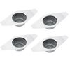 4x Avanti Stainless Steel Fine Mesh Tea Strainer With Drip Bowl