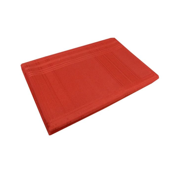Plaid Red Polyester Table Cloth 132 x 229cm
