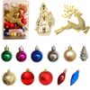 Catzon 30 Pcs Christmas Ornaments Matte Shiny Assorted Shape Shatterproof Balls for Xmas-Colorful