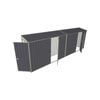 Build-a-Shed 0.8 x 6 x 2m Hinged Door Tunnel Shed with Dual Hinged Single Side Doors - Grey