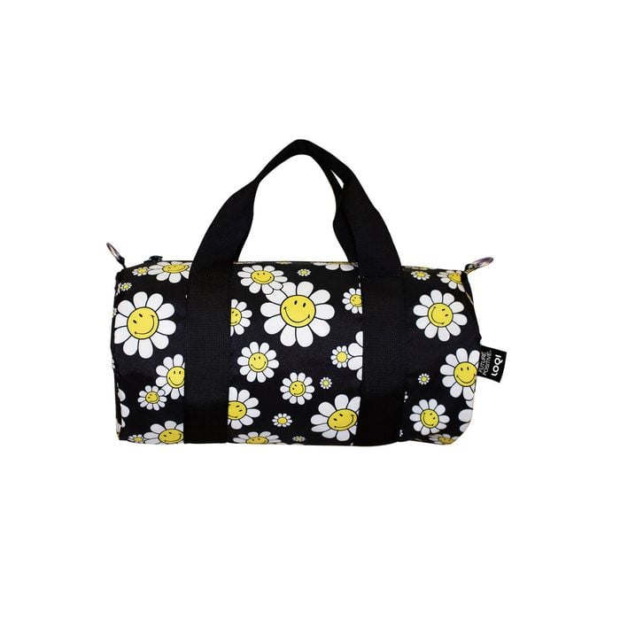 Loqi Smiley Flowers Black Medium Weekender Multi-coloured 30x15x15cm