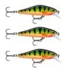 3x Rapala 5cm Shadow Rap Fast Sink Jerkbait/Twitchbait Fish Lures - Perch