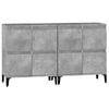vidaXL Sideboards Buffet Storage Cabinet 2 pcs Concrete Grey