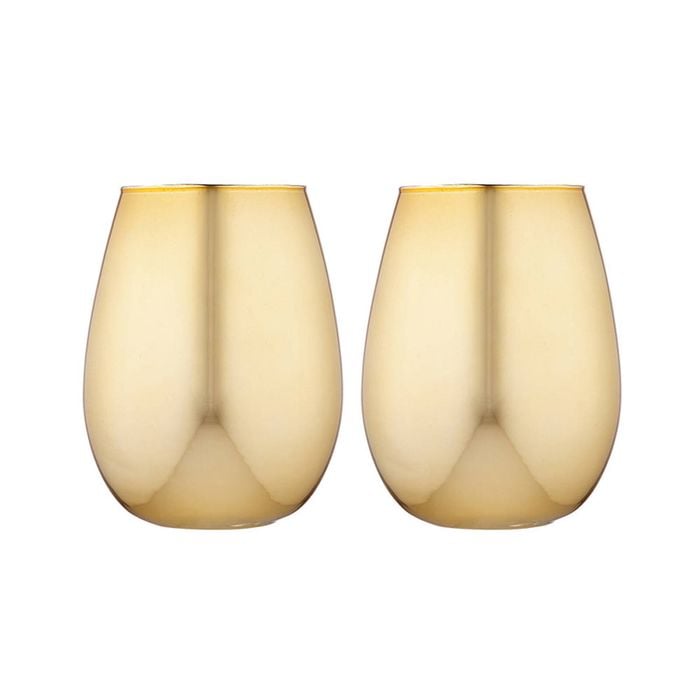 Tempa Aurora Set of 2 Glass Tumbler - Gold