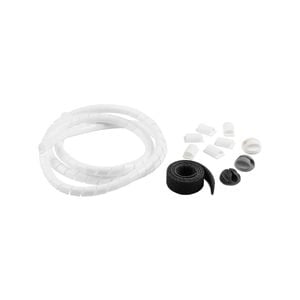 D-Line 11 Piece White Cable Tidy Organiser Kit