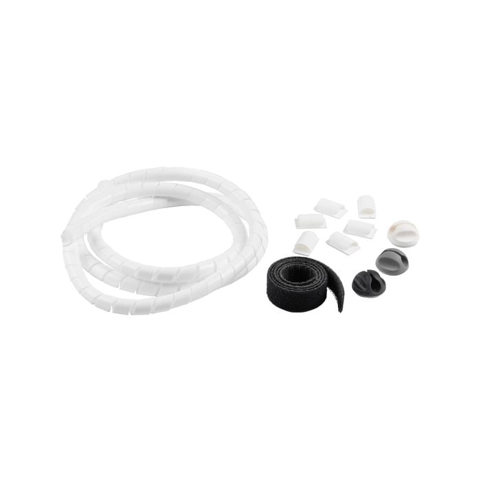 D-Line 11 Piece White Cable Tidy Organiser Kit