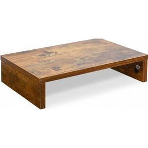 14.2 Inch Wood Monitor Stand Riser Storage Desk Small TV PC Laptop