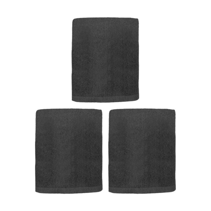 3PK Capri Non Slip Bath Mat Bathroom Floor Accessory Home Decor 45x75cm Black