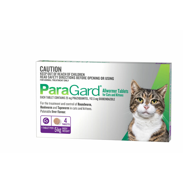 Paragard Allwormer For Cats and Kittens - 4 Tabs