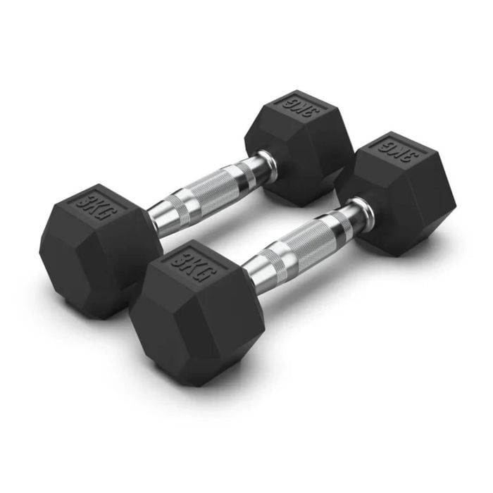 Partenope Fitness Hex Dumbbells 3 Kg Pair
