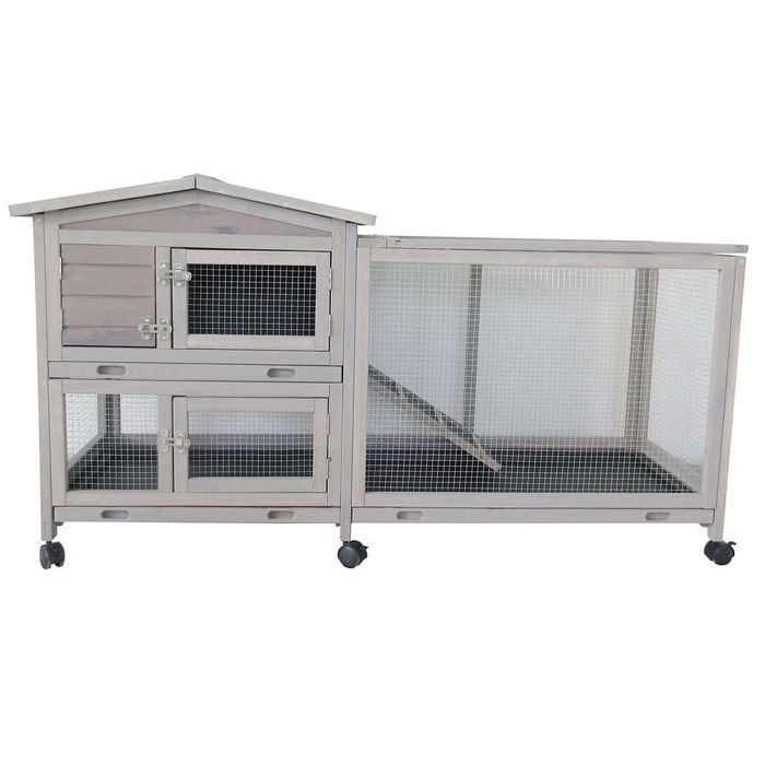 Flyline Bunny House Rabbit Hutch Guinea Pig Cage on Wheels Rabbit Cage Bunnings Australia