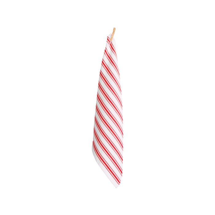 Paris Basket Weave Tea Towel - Red